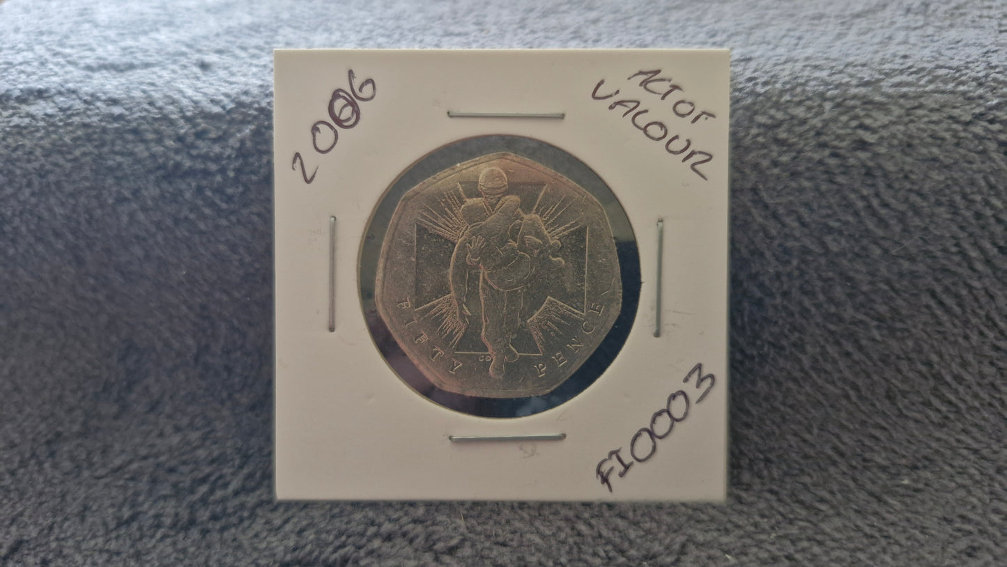 2006 Act of Valour 50p Collectable Commemorative Coin